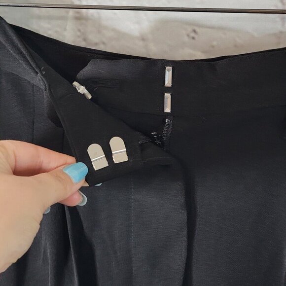 Jessica Simpson Black High Rise Wide Leg‎ Pleated Trouser Pants 10 Office Career - Picture 2 of 10